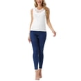 thumbnail image 2 of INSPIRE CHIC Women's Guipure Lace Sleeveless Tops Keyhole Back Eyelet Knit Casual Tank Top Summer Blouse M White, 2 of 5