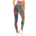 thumbnail image 5 of FANNYC Fashion Tie-Dye Yoga Leggings For Women Pilates High Waist Full Length Track Pants Wide Belt Activewear Tummy Control Butt Lifter Loungewear Workout Running Leggings Long, 5 of 6
