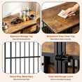 thumbnail image 2 of Wooden Dog Crate Furniture, Large Dog Kennel with Storage Top, Indoor Pet Cage, 2 of 7
