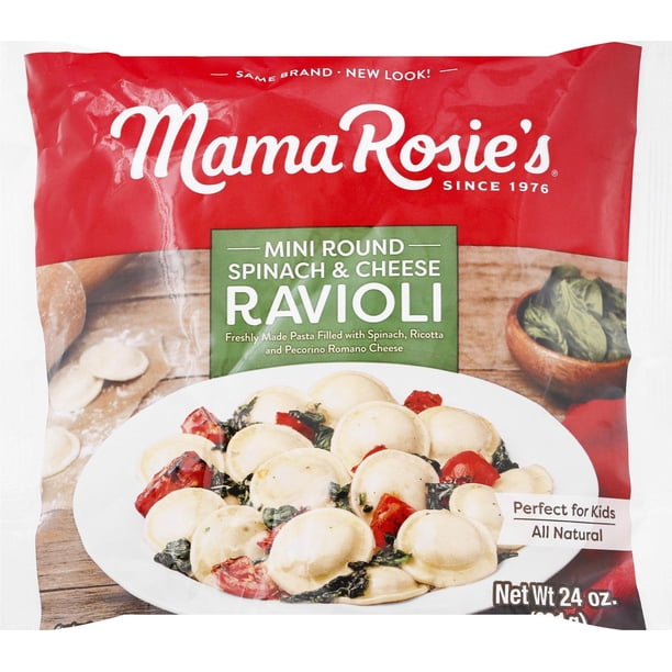 Mama Rosie's Classic Mini Spinach & Cheese Ravioli Bag, 24 oz (Frozen