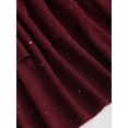 thumbnail image 5 of Burgundy Shiny Strapless Cinched Waist Tiered Ruffle Mini Dress For Elegant Casual Summer Wear, 5 of 6