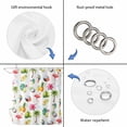 thumbnail image 5 of Flamingos Bathroom Shower Curtains with 12 Hooks Polyester Waterproof Shower Curtain for Stalls and Bathtubs Tropical Summer Botanical Fruits Decorative Bathroom Privacy Curtain 60x72 Inches, 5 of 9