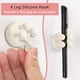 thumbnail image 4 of Soportes para cepillos de dientes de silicona blanca, ganchos adhesivos multifuncionales, ganchos autoadhesivos impermeables para soportes de cepillos montados en la pared del baño, 4 of 5