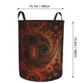 thumbnail image 4 of DouZhe Waterproof Collapsible Large Laundry Baskets, Fractal Abstract Spiral Particles Prints Circular Hamper with Handles, 4 of 7