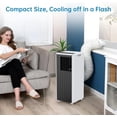 thumbnail image 3 of YUSAZENS 2-Pack 8000BTU Portable Air Conditioner, ABS Mobile Cooling AC with Black Front Panel and Black Control Panel, Compact Indoor Portable AC, 3 of 9