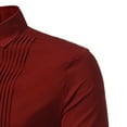 thumbnail image 5 of qolati Mens Dress Shirts Elegant Solid Long Sleeve Wrinkle-Free Shirts Classic Regular Fit Button Down Business Formal Shirts, 5 of 6