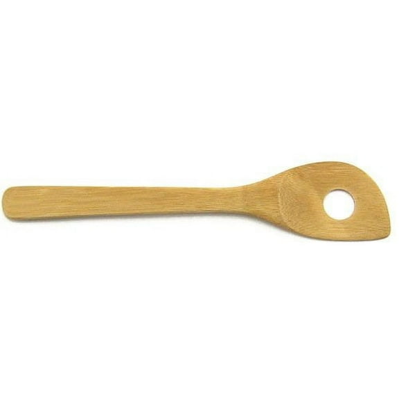 Bamboo Serving/Cooking Utensils - Curved Spatula/Paddle with Hole - 5pcs