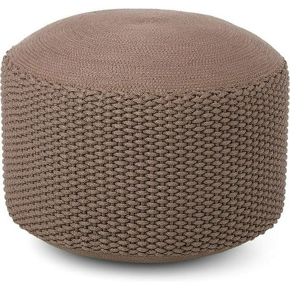 BIRDROCK HOME Outdoor Pouf Ottoman - Brown