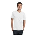 thumbnail image 1 of District Young Mens Concert V-Neck Tee Shirt, White 3X-Large, 1 of 2