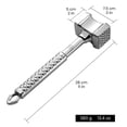 thumbnail image 2 of Gourmet Easy -      	 Stainless Steel Meat Tenderizer Tool, Premium Meat Mallet with Non-Slip Grip, Dual-sided Kitchen Mallet Ideal for Tenderizing Steak, Poultry & Chicken Cutlet, Dishwasher Safe, 2 of 8