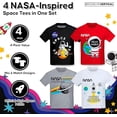 thumbnail image 4 of BROOKLYN VERTICAL 4-Pack Toddler NASA Print Outer Space Rocket Ship Short Sleeve T-Shirt | Soft Cotton Sizes 2T-4T, 4 of 7