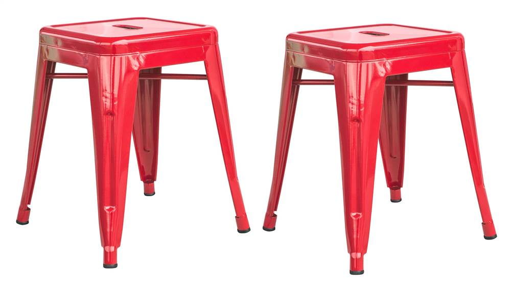Amerihome Loft Black 18 Metal Bar Stool Red Set Of 2 Com