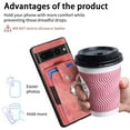 thumbnail image 2 of Allytech Cards Holder Wallet Case for Google Pixel 8 Pro Wallet, Ring Holder PU Leather Kickstand Shockproof Compatible with Car Mount Slim Fit Wallet Case for Google Pixel 8 Pro - Brown, 2 of 10
