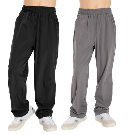GYRATEDREAM 2 Pack Boys Sweatpants Athletic Workout Kids Clothes Boys Joggers with Pocket 5-12 Years