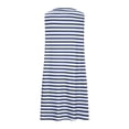 thumbnail image 6 of NXMZXB Summer Dresses for Women 2025 Loose Fit Casual Striped Sundresses Beach Cover Ups Sleeveless Crewneck Tshirt Swing Dress with Pockets Blue M, 6 of 7