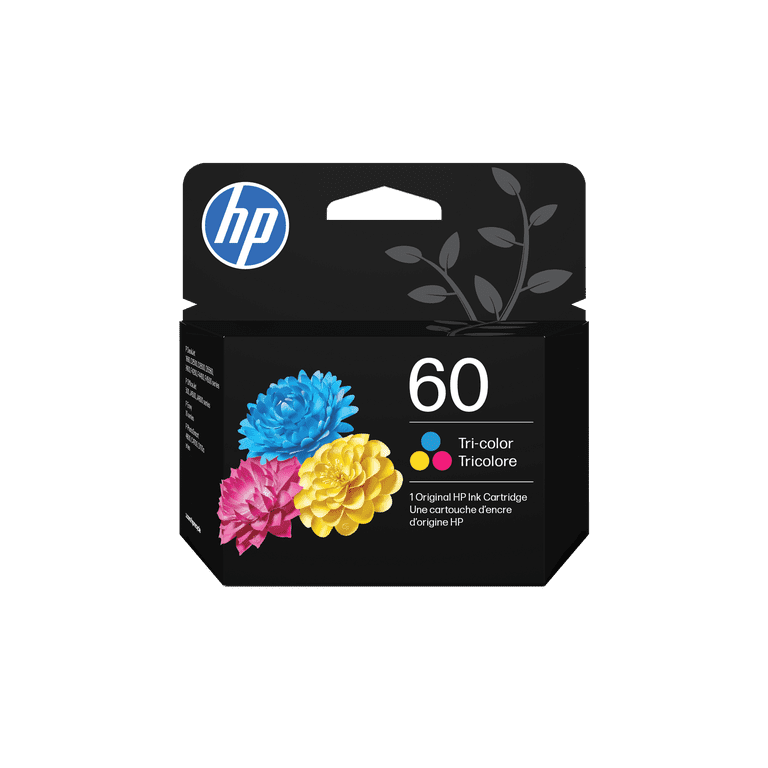 HP 60 Tri-color Original Ink Cartridge for Printers, ~165 pages