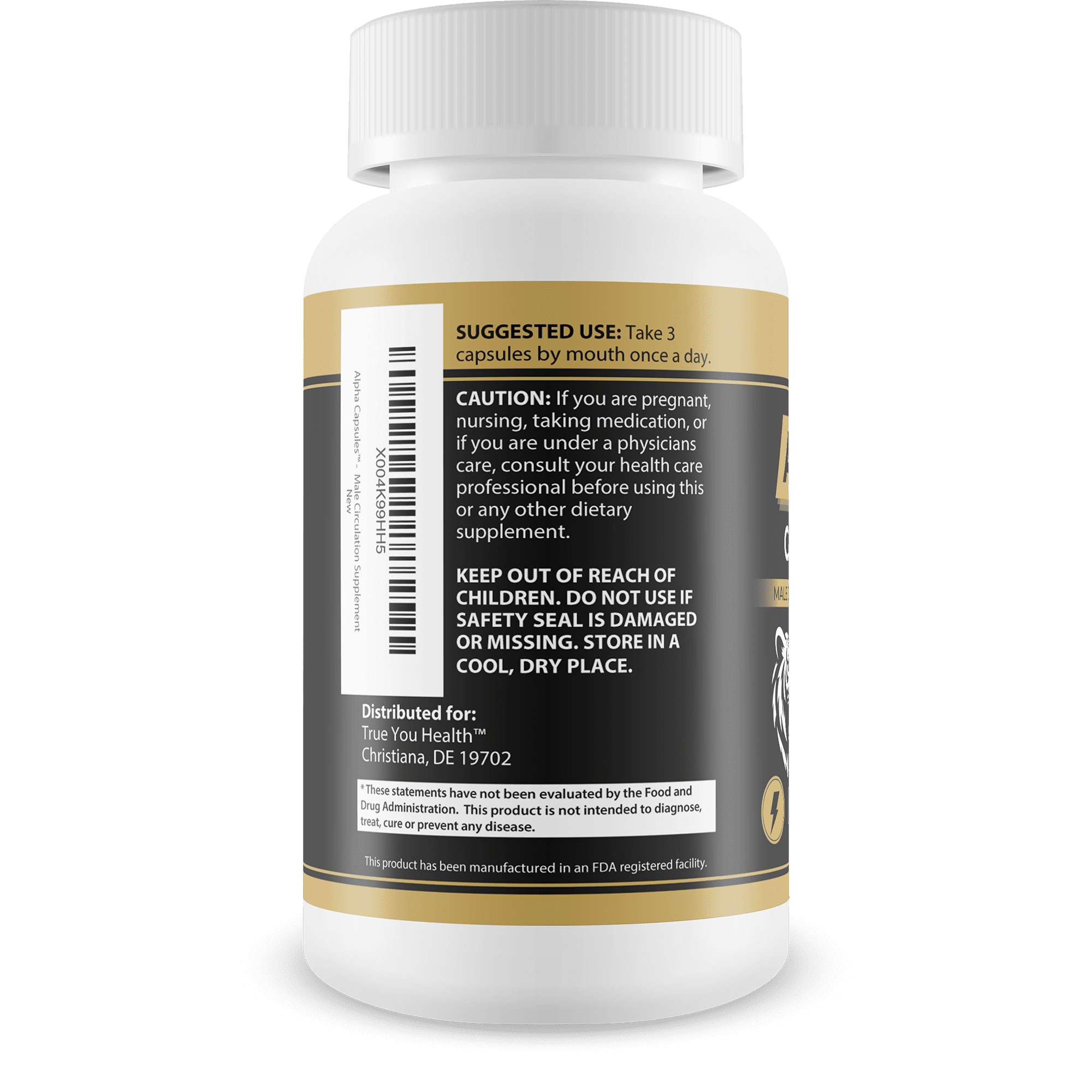 Alpha Capsules - Male Circulation Supplements for Men - Advanced Blood Flow Booster - Alpha Boost Alpha Bites Pills - Blood Flow Max Alpha Bites Supplement - Vitamin Blood Flow Alpha Bites Male Pills
