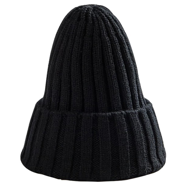 Sonducket Sombrero Unisex mezclas de algodón sólido cálido HIP HOP sombreros de punto hombres gorras de invierno mujeres Skullies gorros para Sombreros negro Sonducket AP000123-01