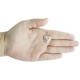 thumbnail image 5 of 10K Tri-Tone Gold Natural Baguette Diamond Womens Tier Halo Heart Pendant 3/4 CT, 5 of 6