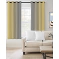 thumbnail image 3 of Blackout Curtains for Bedroom, Yellow Gray Ombre Room Darkening Window Drapes for Living Room, Modern Gradient Abstract Art Thermal Insulated Grommet Curtains, 42x54 inch, 2 Panels, 3 of 9