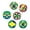 Green, variant on 6 Pack Soccer National Flag Round Drink Coasters, 3.9 Inch Sports Country Print Absorbent Cup Coaster for Tabletop Protection Home Bar Kitchen Decor