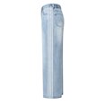 thumbnail image 5 of TSHXS Kids Jeans Little Girls Light Wash Loose Denim Pants Vertical White Side Stripes Light Weight Casual Jeans for Fall Spring（Blue,12-13 Years）, 5 of 5