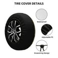 thumbnail image 2 of Naloa Autumn Maple Leaf and Deer PVC Leather Spare Tire Wheel Cover Spare Tire Cover, for Car Truck SUV Camper Trailer Universal Fit(14-17in)-14 inch, 2 of 6