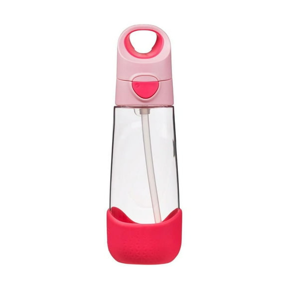 b.box - 20oz Tritan Straw Bottle: Large, Modern Water Bottle with Flip Straw for Kids. Spill Proof, BPA Free. Great for School