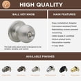 thumbnail image 6 of Ball Knob Keyed Entry function 3 pack, 6 of 6