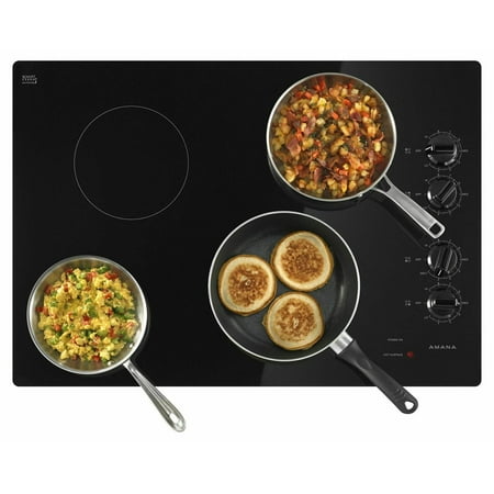 Amana - 30" Built-In Electric Cooktop - Black