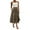 Brown, variant on WTOBBY Boho Floral Pocket Skirt Women's Solid Color High Waist Long Skirt Casual Summer Beach Skirt with Elastic Waist Drawstring Tiered Flowy Skirt for Vacation,Beige L