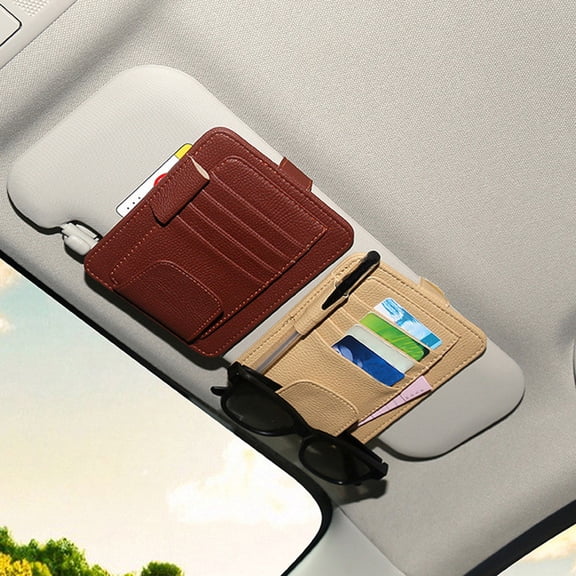 SWETRACE Black Automotive Sunglass Holder Visor Organizer for Car Driving - 1 Pack Storage Accessory
