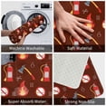 thumbnail image 3 of Rateoe Fire Extinguisher Pattern Flannel Door Mat Indoor Outdoor Entrance, Waterproof All-Weather Doormat,Fade Resistant, Low Profile Entryway Mat 16x24in, 3 of 7