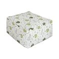 thumbnail image 1 of Vintage Palm Rectangle Pouf, Round Botanic Leaves Berries Floral Motifs Pattern on Plain Backdrop, Foot Stool for Living Room Office Ottoman with Cover, 25", White and Multicolor, by Ambesonne, 1 of 4