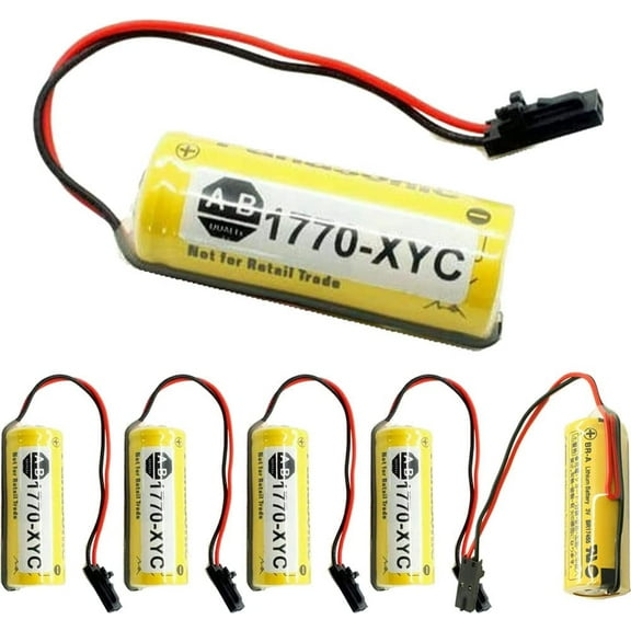 (6-Pack) 3V 1800mAh 1770-XYC Replacement Lithium AA Battery for PLC 1770-XYC/A 1770-XYB 1756-BA1