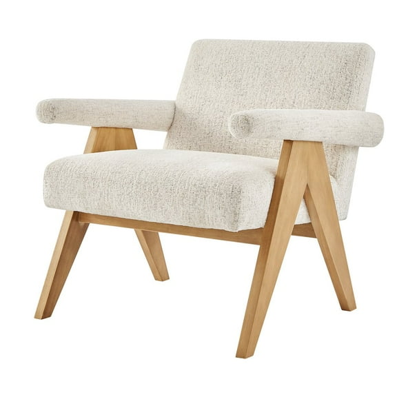 New Pacific Direct Nixon Fabric Accent Arm Chair in Concord Cream