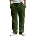 thumbnail image 1 of Birdeem Mens Pants Mens Fashion Drawstring Elastic Waist Solid Color Casual Sweat Length Pants, 1 of 10