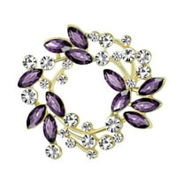 ZTTD Fashion Corsage Pin Leaf Brooch Brooch Rhinestone Ladies Wreath Brooch