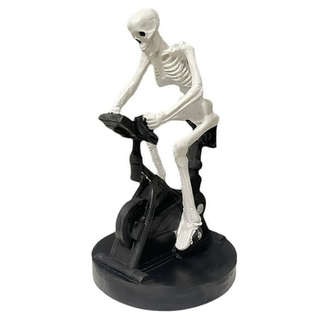 Halloween Skeleton Riding Bike Animatronic Skeleton Skeleton Riding A Exercise Bike Halloween Ground Breaking Skeleton Decorations Mini Skeleton Decor Skeleton