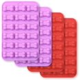 thumbnail image 1 of 4 Pack Bone Shaped Silicone Molds, 18 Cavities Food Grade Silicone Molds for Chocolate, Candy, Cake, Pudding, Jelly, Dog Treats, 1 of 5