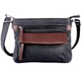 thumbnail image 1 of Silver Fever Leather Travel Cross Body Handbag Black Brown, 1 of 6