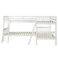 thumbnail image 6 of Bellemave Quad Bunk Bed Twin Over Twin, Wood L Shaped Bunk Bed for 4 with Angle Ladder, Corner 4 Bunk Bed for Teens Adults (White), 6 of 6