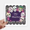 l The Day Of The Dead Illustration Sticker Tags Wall Picture Laptop Decal Self adhesive