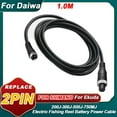 thumbnail image 1 of 1.0M 2 Pin Electric Fishing Reel Battery Power cord Cable For Daiwa 200J-300J-500J-750MJ Daiwa 750 Tanacom SB800MJ SB270MM LB270MM, 1 of 8