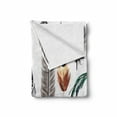 thumbnail image 2 of Bohemian Soft Flannel Fleece Throw Blanket, Detailed Big and Small Several Bird Feathers in Vibrant Colors Bohemian Design, Cozy Plush for Indoor and Outdoor Use, 50" x 60", Multicolor, by Ambesonne, 2 of 6
