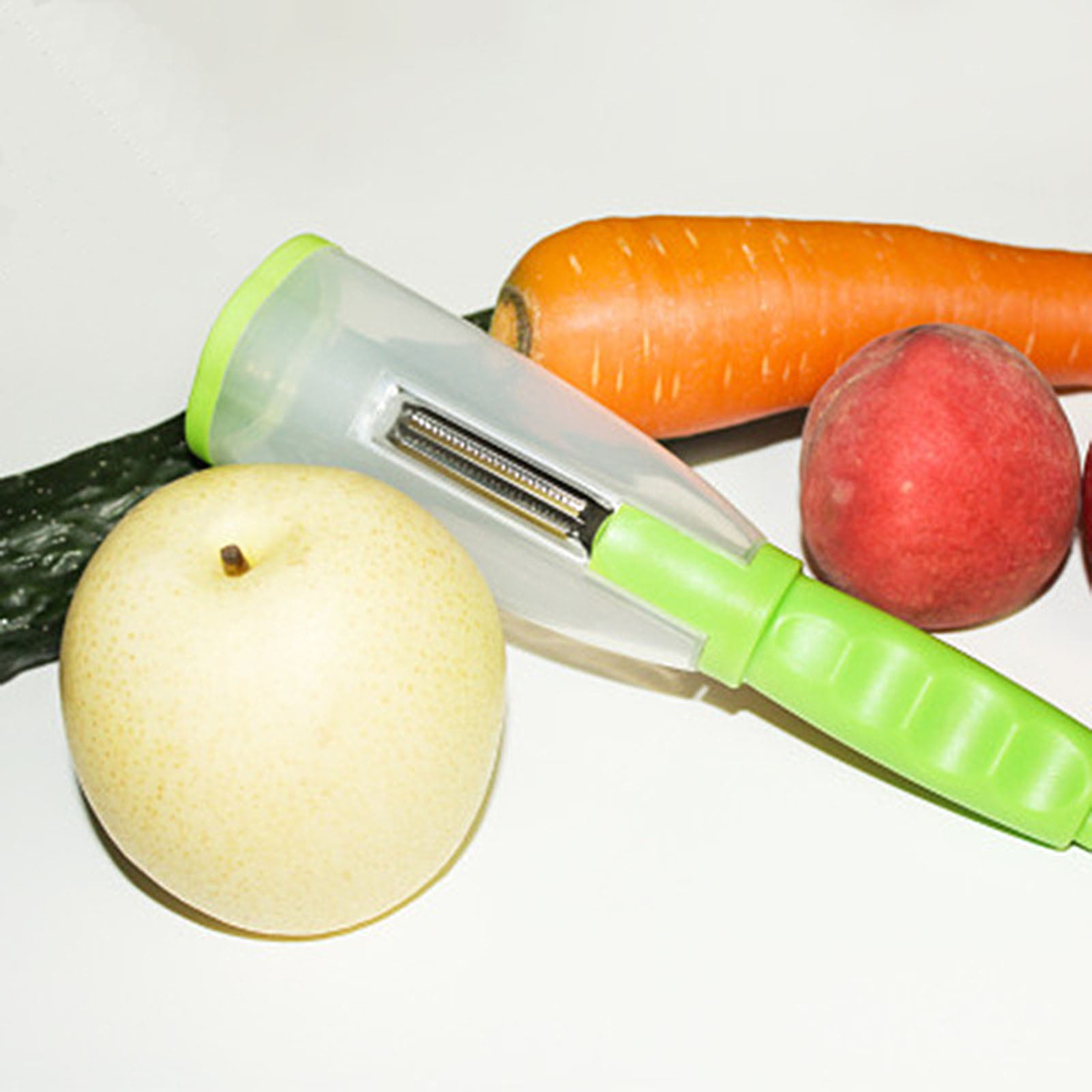 Valinks Valink Multi-function Peeler Convenience Durable Julienne Cutter Slicer Kitchen Tools for Vegetable Fruit, Size: Default, White