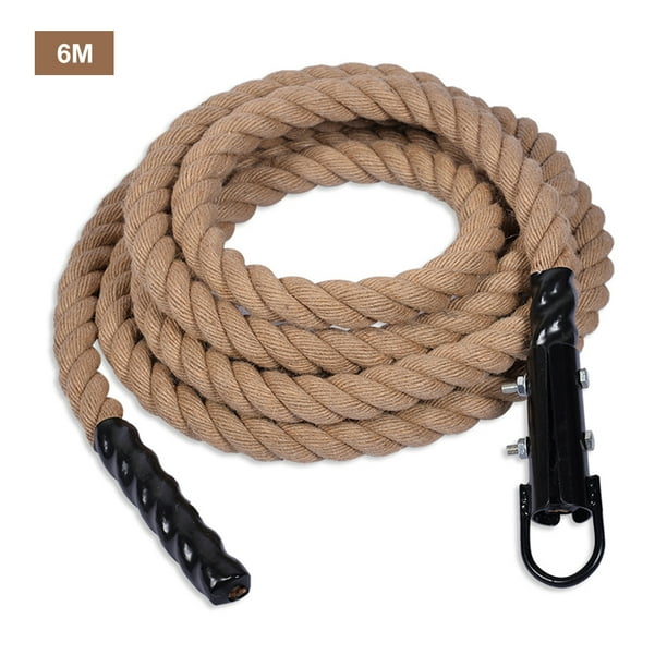Climbing Rope Polyester Strong Jute Training Rope with Hooks Climbing