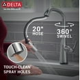 thumbnail image 3 of Delta 9176T-Pr-Dst Stryke 1.8 GPM Pull-Down Kitchen Faucet - Lumicoat Arctic Stainless, 3 of 5
