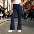 thumbnail image 2 of WERYOUNG School Uniform For Girls Elastic Waist Solid Color Wide Leg Trousers Kids Girls Loose Fit Back To School Pants 6-7 Years, 2 of 5