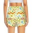 thumbnail image 4 of Vsdgher Cartoon Snake8 Print Women's Running Double Layer Shorts High Waisted with Pockets Elastic Yoga Workout Athletic Gym Sports, 4 of 8